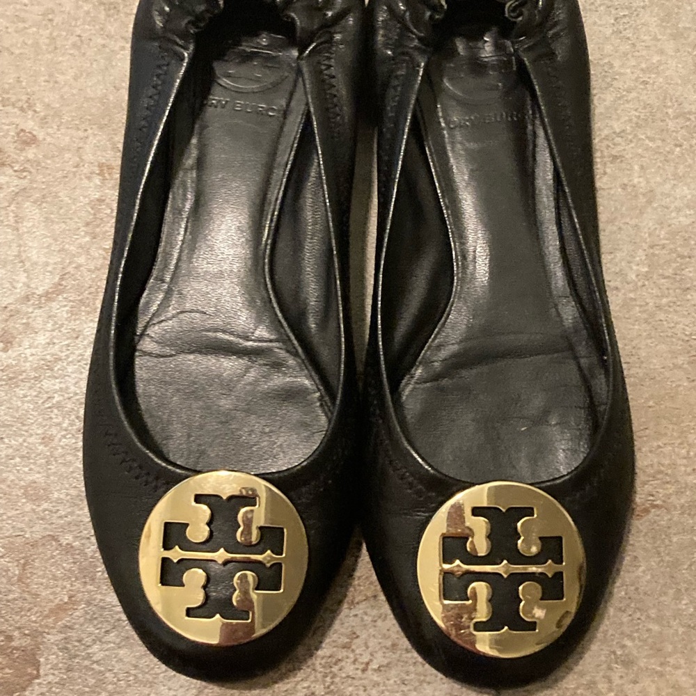 Tory Burch black shoes .